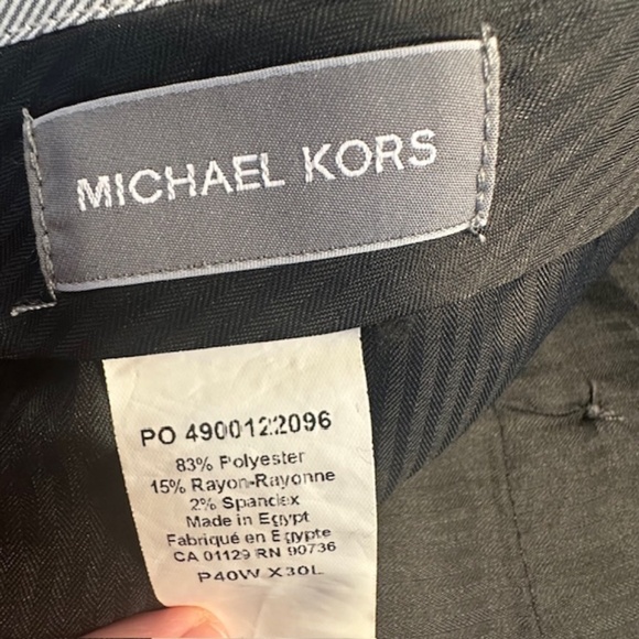 MICHAEL KORS Men's Matisse Solid Classic-Fit Dress Pants Dark Gray 40Wx30 - Picture 4 of 8